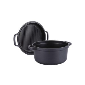 Каструля антипригарна Maestro - 240 мм x 4,5 л з кришкою-сковорідкою (MR-4124)