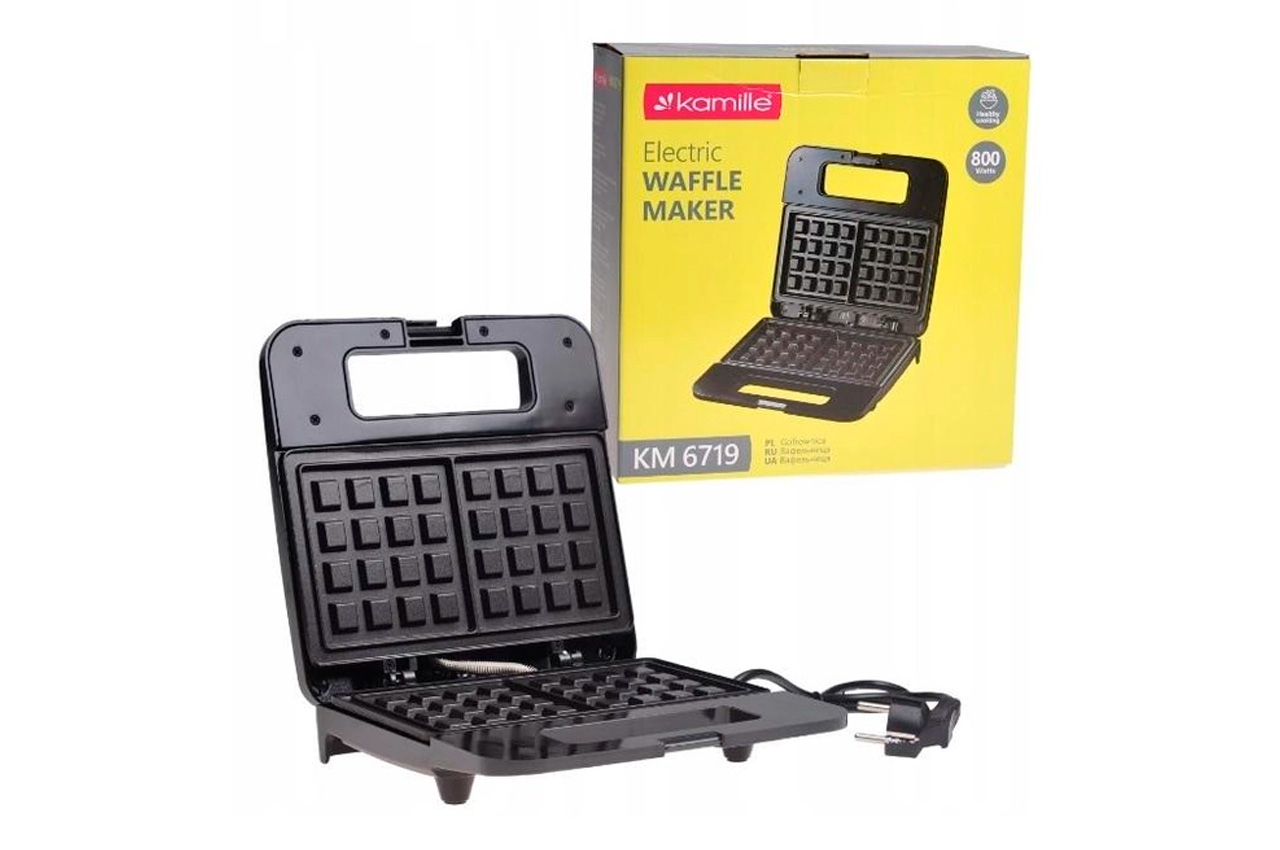 Вафельниця Kamille - 800Вт x 216 x 126мм (6719)