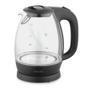 Електрочайник скляний Metec - 1,7л чорний (700014)