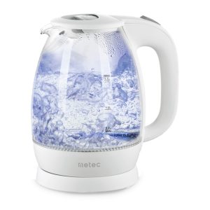 Електрочайник скляний Metec - 1,7л білий (700015)