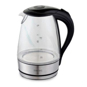 Електрочайник скляний Metec - 1,7л чорний (700016)