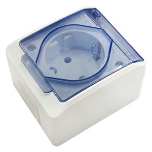 Розетка зовнішня Light - одинарна з кришкою (Р-1047)