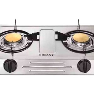 Плита газова настольна на 2 конфорки 550х330х70мм steel (07022)