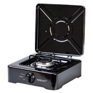 Плита газова настольна на 1 конфорку 310х360х100мм з кришкою эмаль (07005)