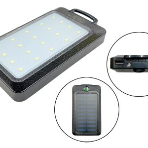 Павербанк сонячний 20000 mAh з ліхтарем та компасом (удароміцний, вологозахист) (1122-300)