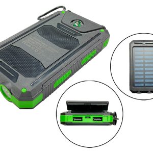 Павербанк сонячний 16000 mAh з ліхтарем та компасом (удароміцний, вологозахист) (1122-200)