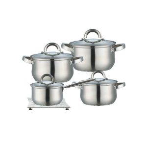 Набір посуду нержавіючий Maestro - 2 х 3 х 4 л х 1,5 л + підставка (4 шт.) MR-2021 (MR-2021)