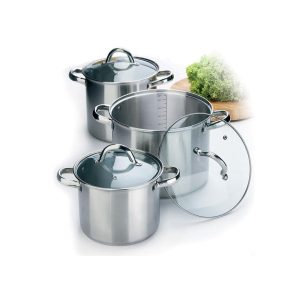 Набір посуду нержавіючий Maestro - 3,5 х 4,5 х 8 л (3 шт.) MR-2023 (MR-2023)