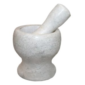 Ступка з товкачем Empire - 100мм кам'яна біла (2142)