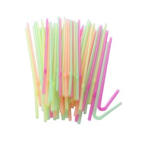 Трубочка для напоїв Empire - 210 x 5 мм з вигином асорті (100 шт.) (0255)