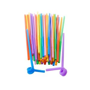 Трубочка для напоїв Empire - 260 x 6 мм з вигином асорті (50 шт.) (0239)