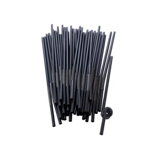 Трубочка для напоїв Empire - 260 x 6 мм з вигином Чорна (100 шт.) (0240)