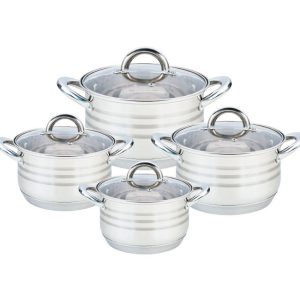 Набір посуду нержавіючий Maestro - 2,9 x 3,9 x 5,1 x 6,5 л (4 шт.) (MR-3513-8)