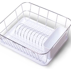 Сушарка для посуду Kamille - 430 x 330 x 135 мм біла (0763D)