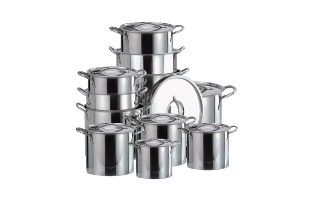 Набір посуду нержавіючий Empire - 2 x 3 x 4 x 6 x 8л (5шт) (7366)