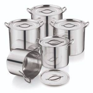 Набір посуду нержавіючий Empire - 8 x 9 x 11 x 12 x 14л (5шт) (7367)