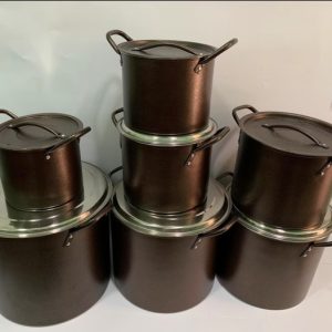 Набір посуду нержавіючий Empire - 2 x 4 x 6 x 8 x 12 x 16 x 20л моко (7шт) (7371)