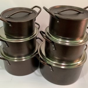 Набір посуду нержавіючий Empire - 1,3 x 1,85 x 2,65 x 3,75 x 4,85 x 7,15л моко (6шт) (7373)