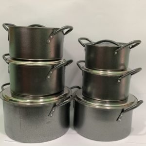 Набір посуду нержавіючий Empire - 1,3 x 1,85 x 2,65 x 3,75 x 4,85 x 7,15л грей (6шт) (7374)