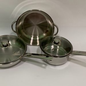 Набір посуду нержавіючий Empire - 1,7л + 240 x 240мм (3шт) (7375)