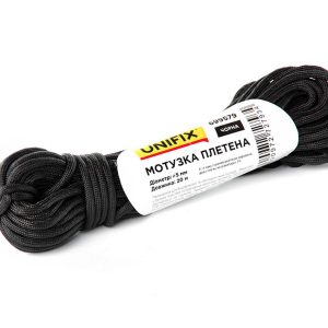 Мотузка плетена Unifix - 5мм x 20м чорна (699579)
