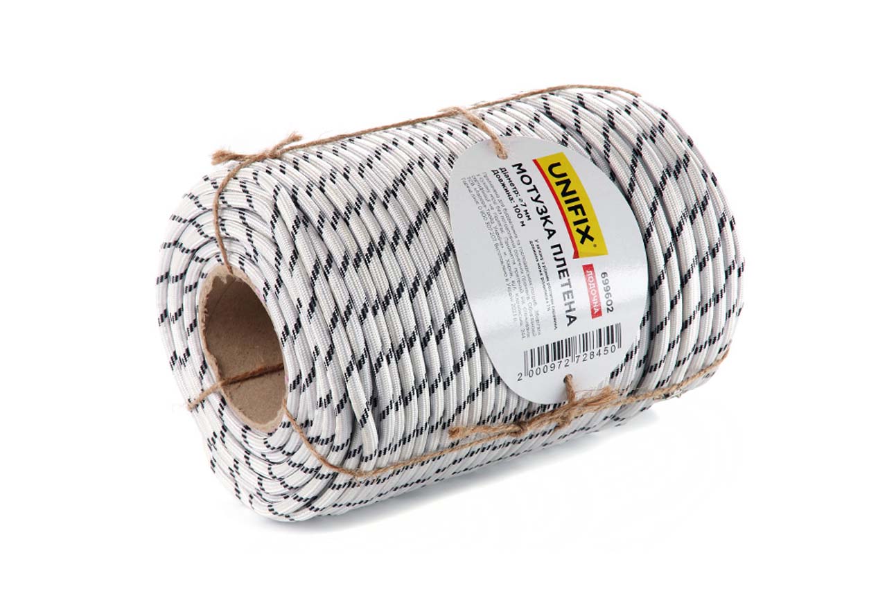 Мотузка плетена Unifix - 7мм x 100м човнова (699602)