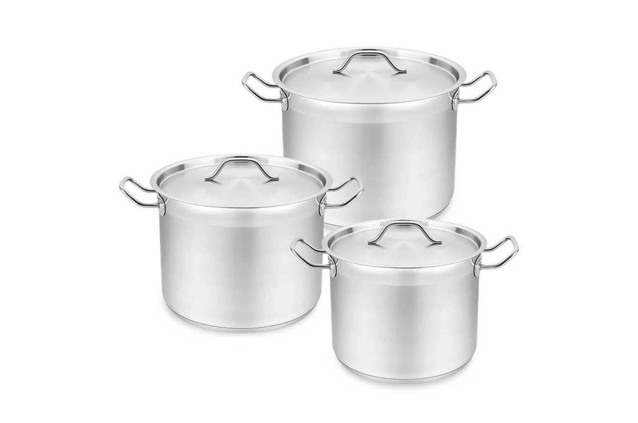 Набір посуду нержавіючий Maestro - 12 x 15 x 18л (3шт) MR-3518 (MR-3518)