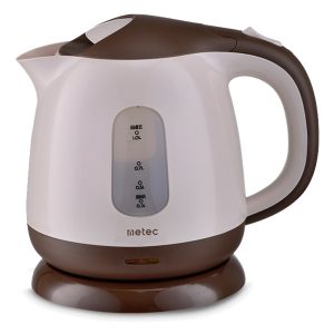 Електрочайник пластиковий Metec - 1л бежево-кавовий (700032)
