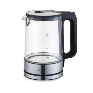 Електрочайник скляний Metec - 1,7л чорний (700012)