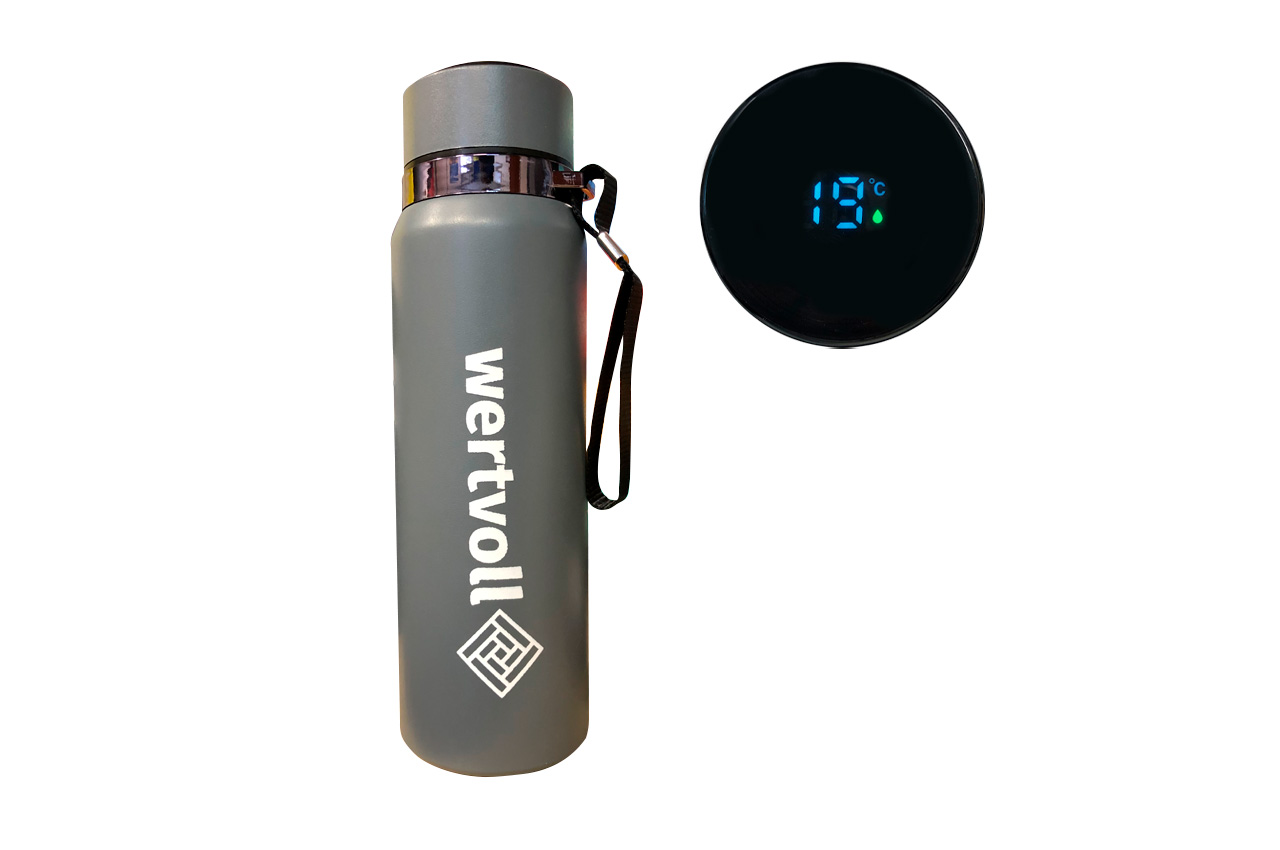 Термос WERTVOLL - 800мл Dream LED сірий (RX-7001GY)