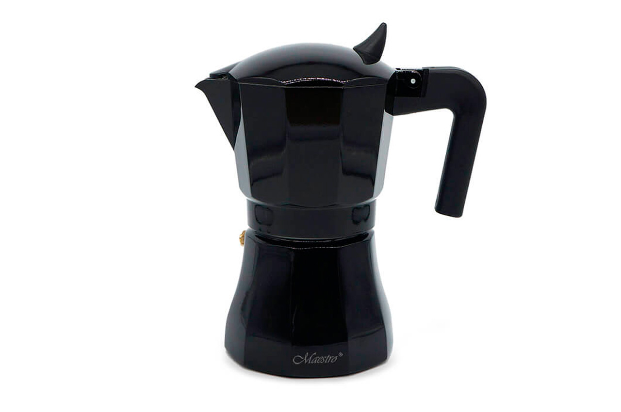 Кавоварка гейзерна алюмінієва Maestro - 150мл черная (MR-1658-3)