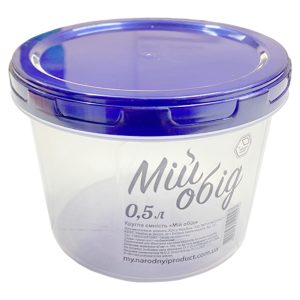 Контейнер круглий харчовий з різьбленням 500мл d11*8см (NP-68с)