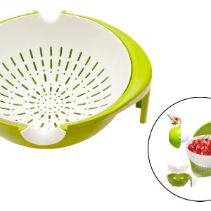 Подвійний друшляк з мискою Mesh Strainer Drain Basket (13677)